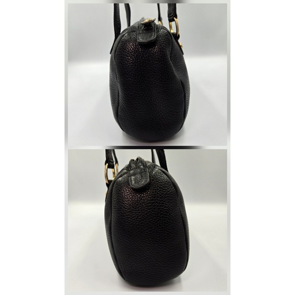 Gianni Versace  Vintage Black Pebbled Leather Medusa Shoulder Bag Gold Hardware - Picture 10 of 12